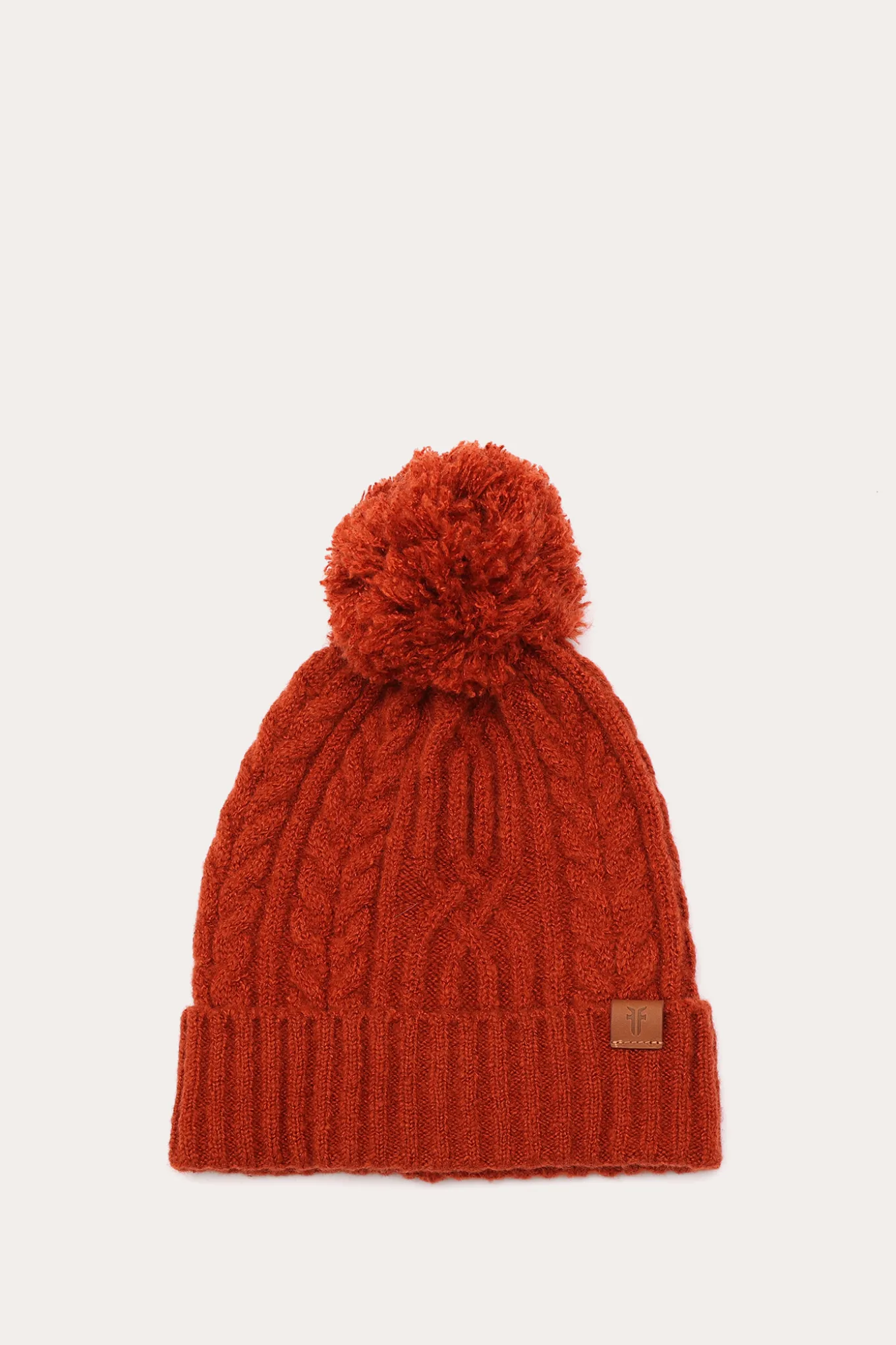 Cable Beanie With Self Pom