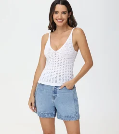 Crochet V-Neck Tank