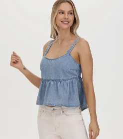 Cropped Babydoll Top
