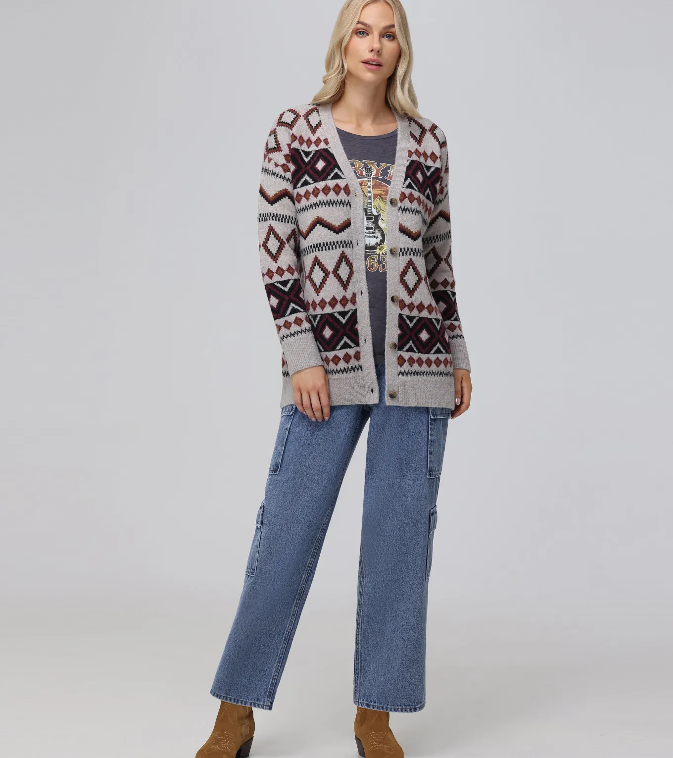 Fairisle Boyfriend Cardigan