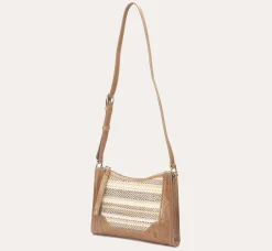 Melissa Straw Zip Crossbody