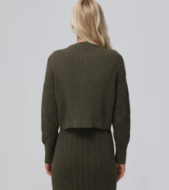 Mixed Stitch Button Front Cardigan