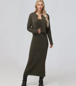 Mixed Stitch Button Front Cardigan