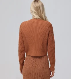 Mixed Stitch Button Front Cardigan