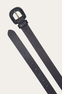30mm Belt With Covered Buckle & Leather Lacing