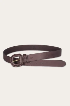 30mm Belt With Covered Buckle & Leather Lacing