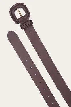 30mm Belt With Covered Buckle & Leather Lacing