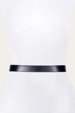 35mm Stitched Edge Belt With Shaped Keeper