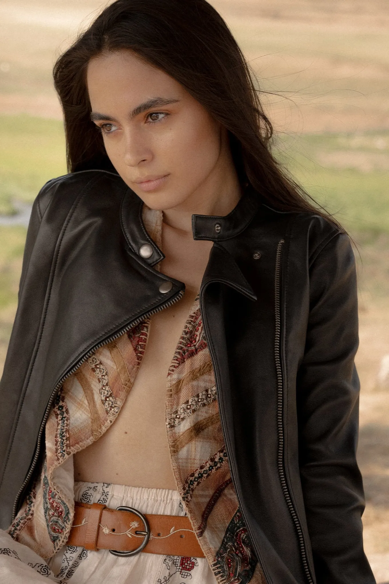 Modern Biker-racer Leather Jacket