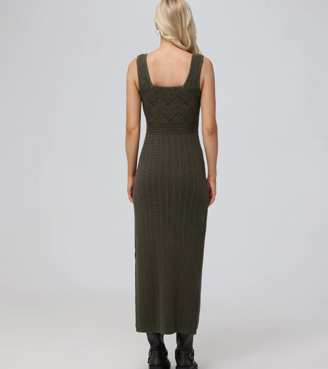 Open Stitch Maxi Sweater Dress