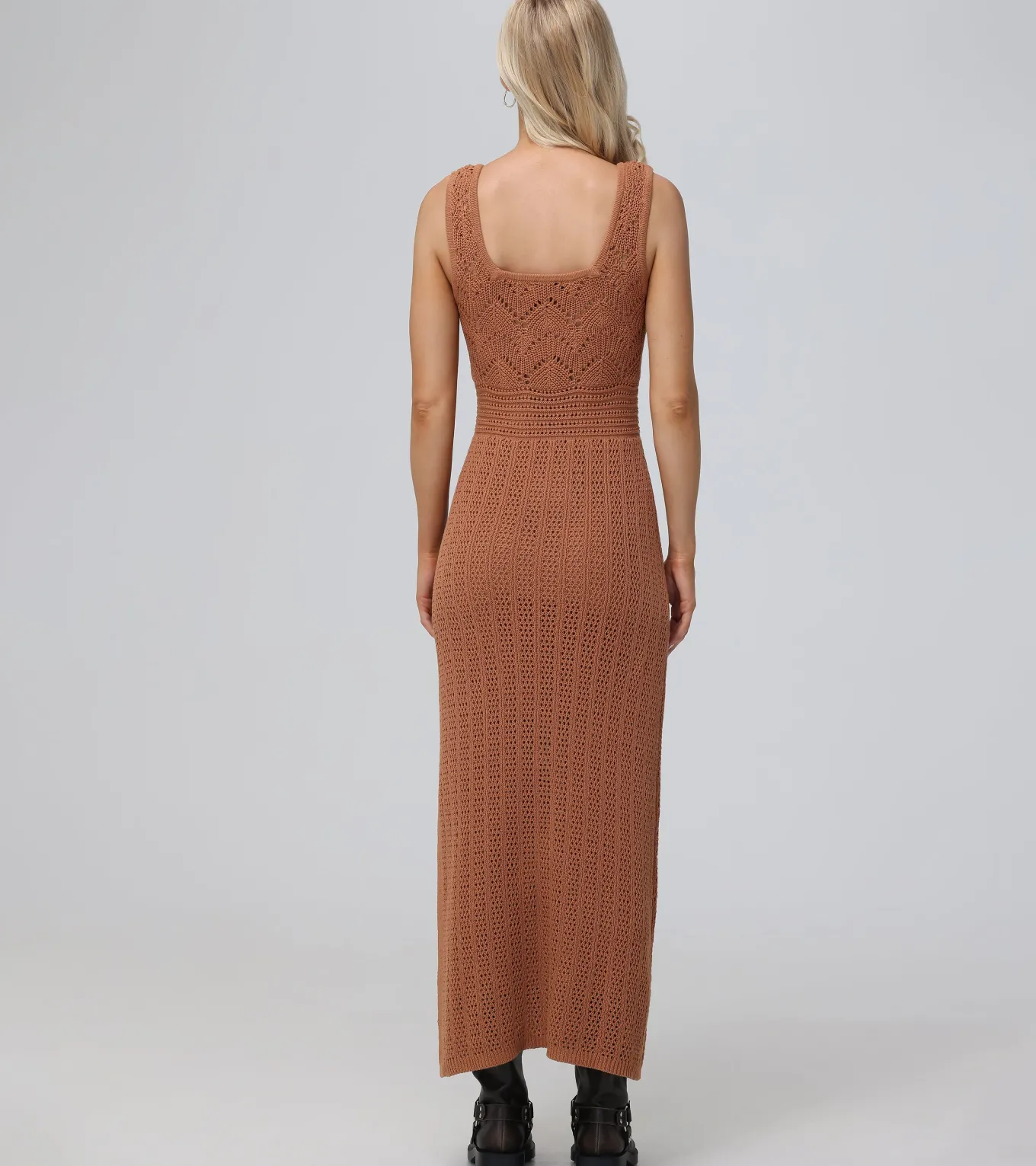 Open Stitch Maxi Sweater Dress