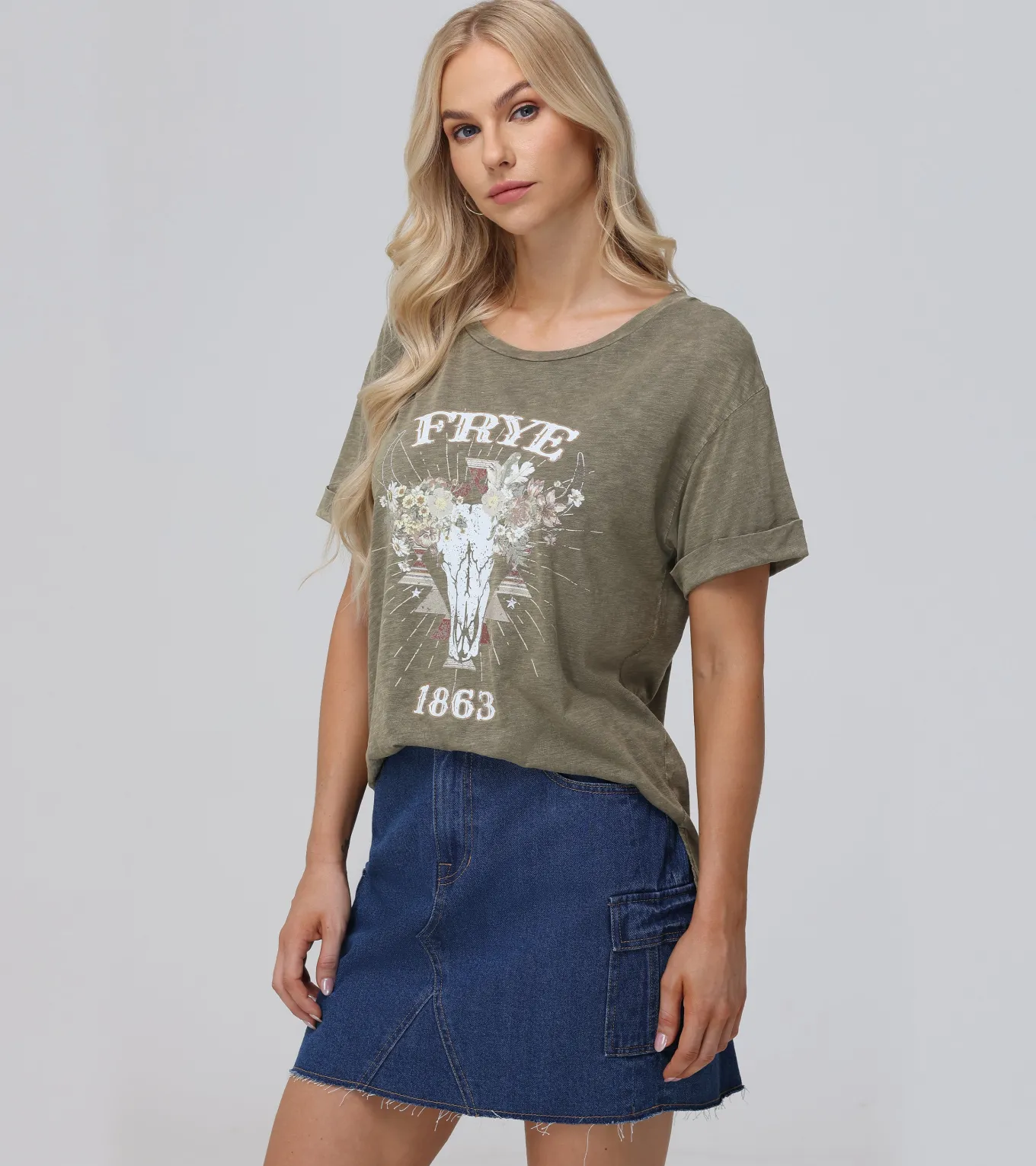 Rolled Cuff Graphic Tee