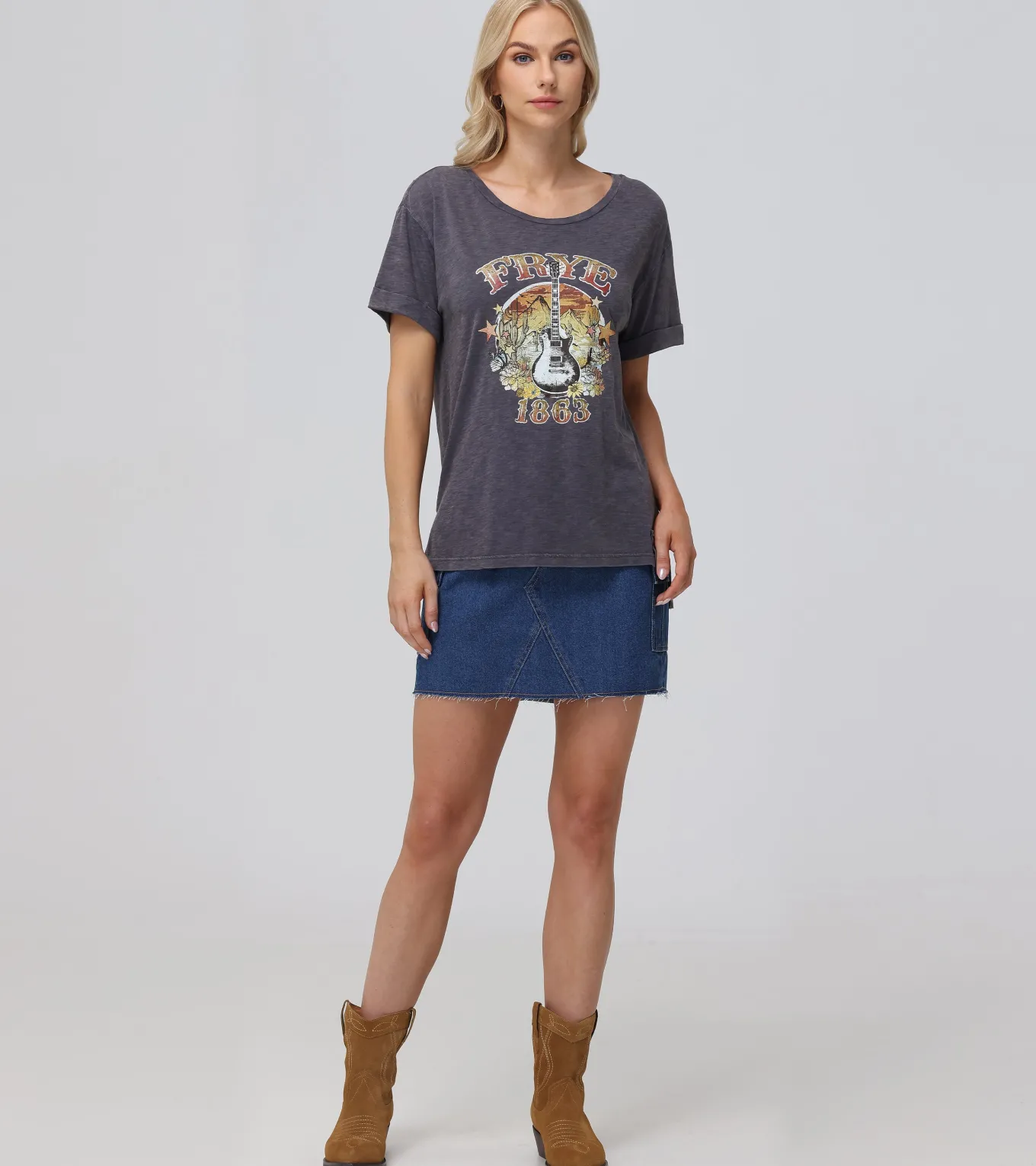 Rolled Cuff Graphic Tee