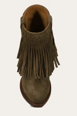 Sacha Short Fringe Bootie