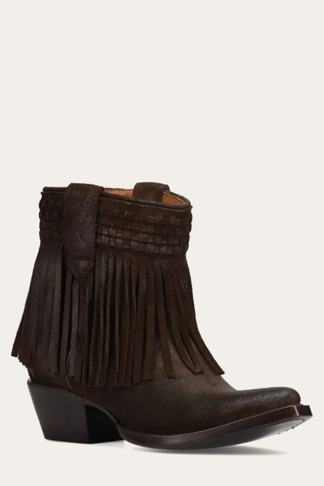 Sacha Short Fringe Bootie