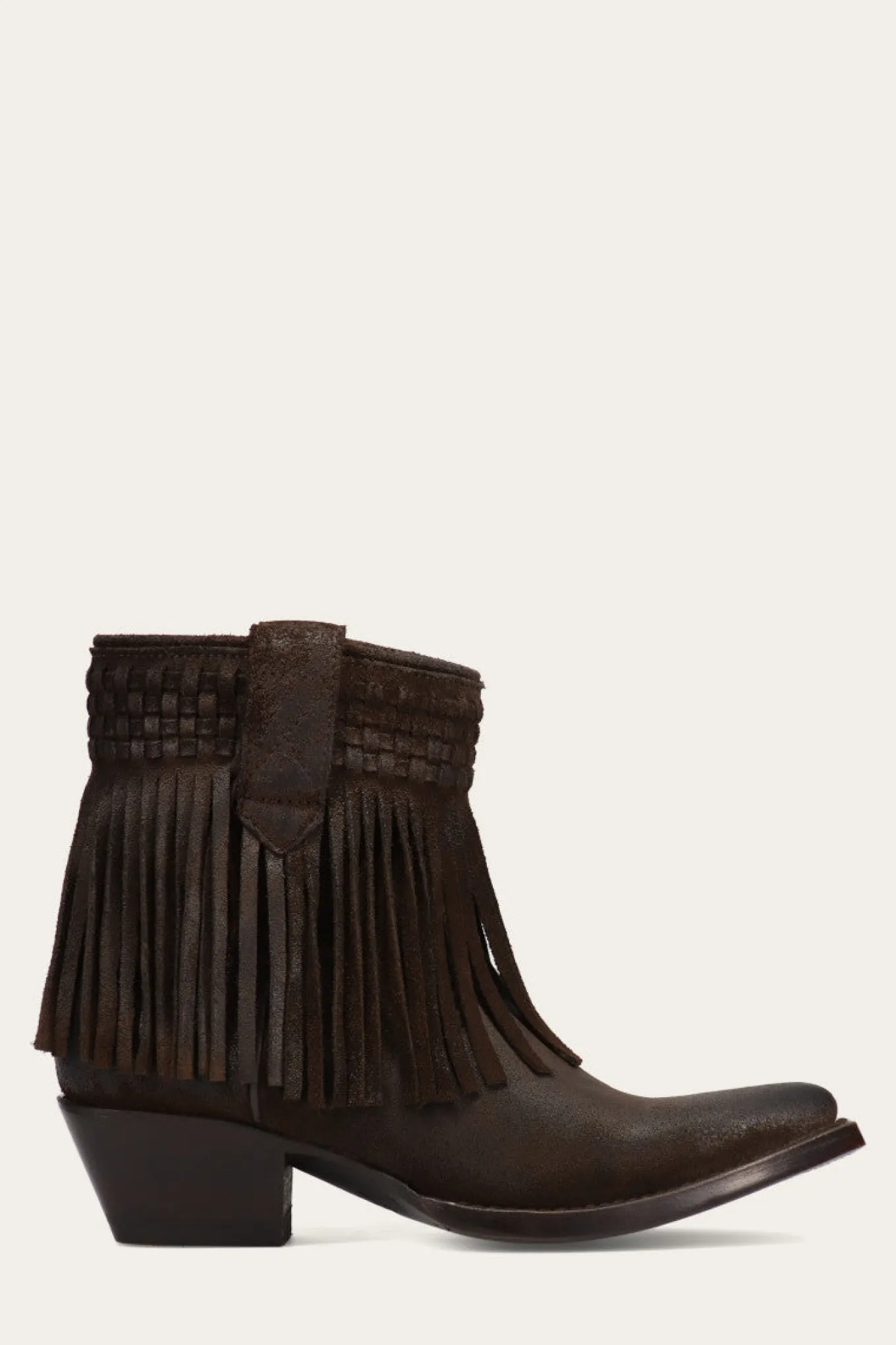 Sacha Short Fringe Bootie