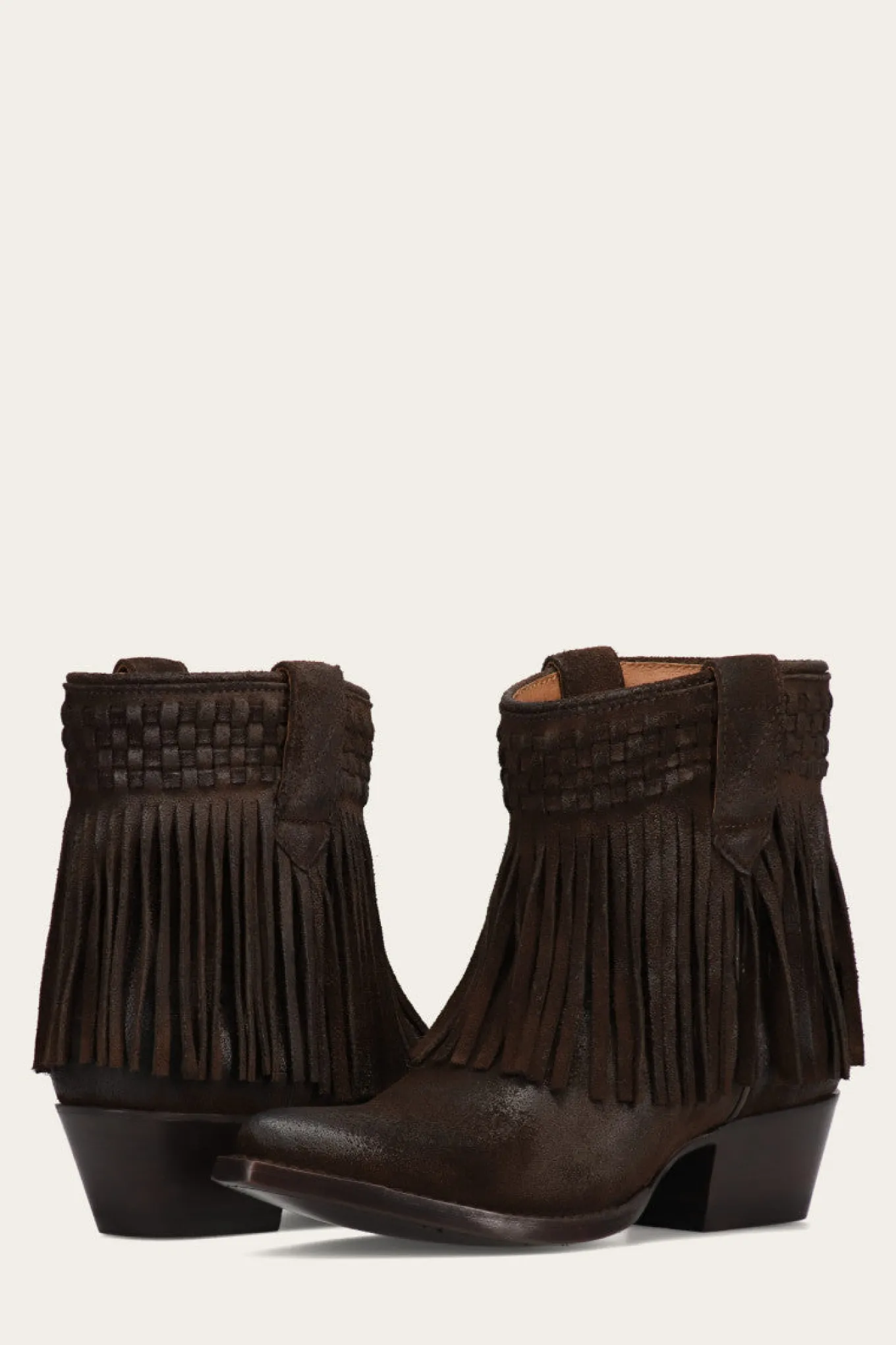 Sacha Short Fringe Bootie