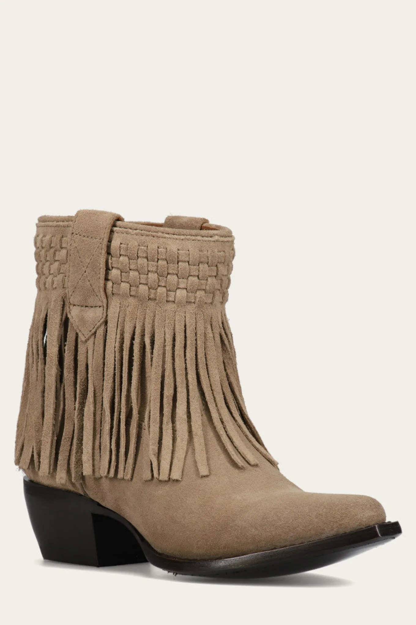 Sacha Short Fringe Bootie